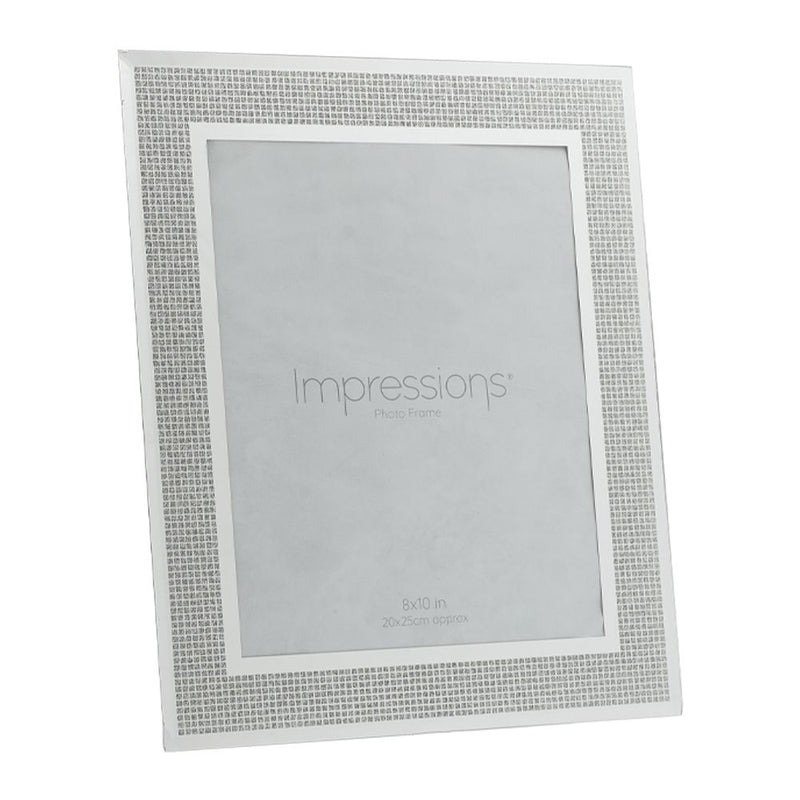 Impressions Glass Frame with Glitter Crystal Squares 8"x10"