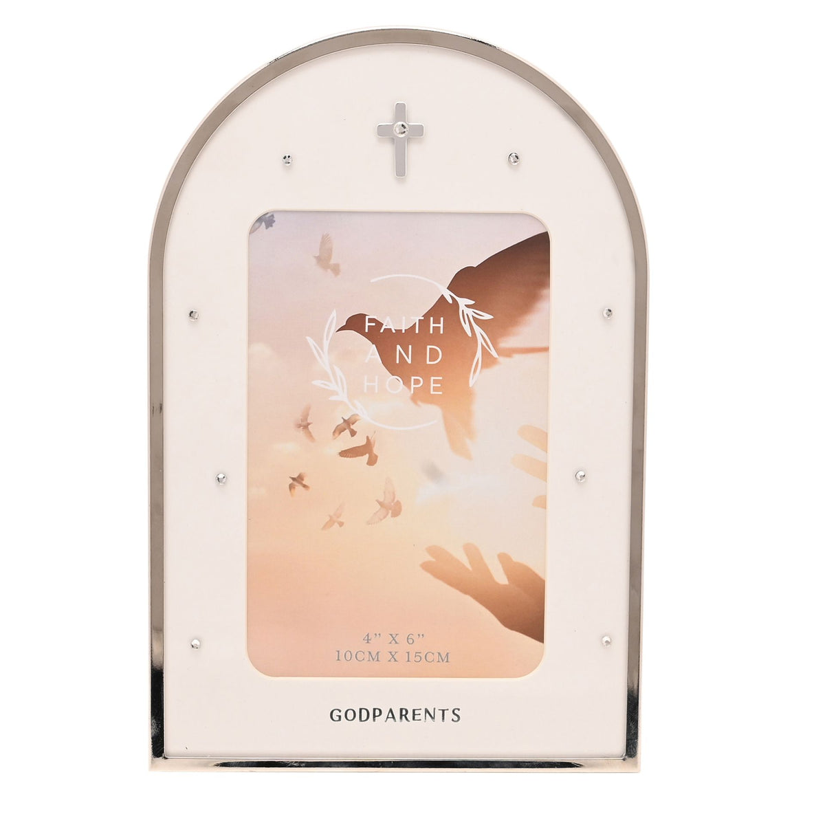 Faith & Hope Arch Frame 4'' x 6'' - Godparents