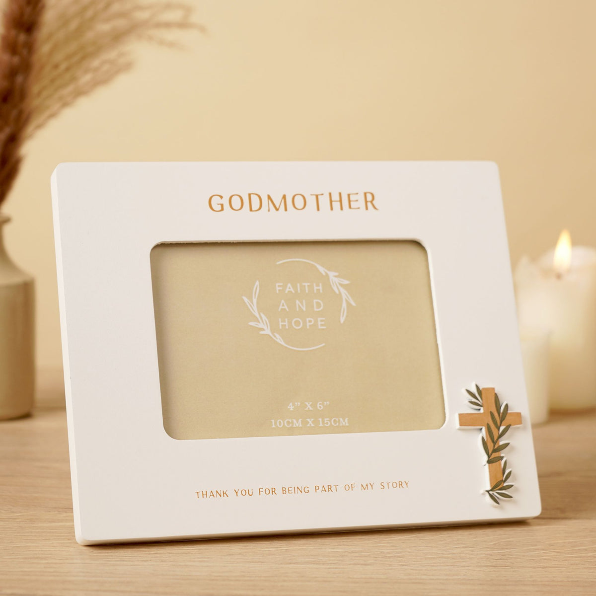 Faith & Hope Photo Frame 6'' x 4'' - Godmother