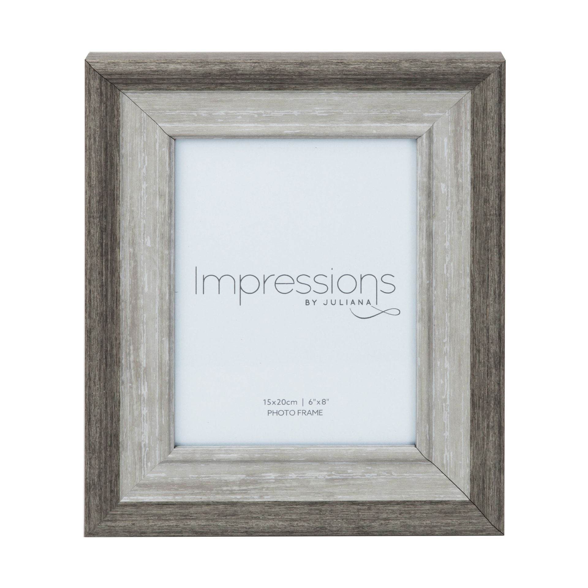 Impressions Grey Wash Wood Effect Photo Frame 6" x 8"