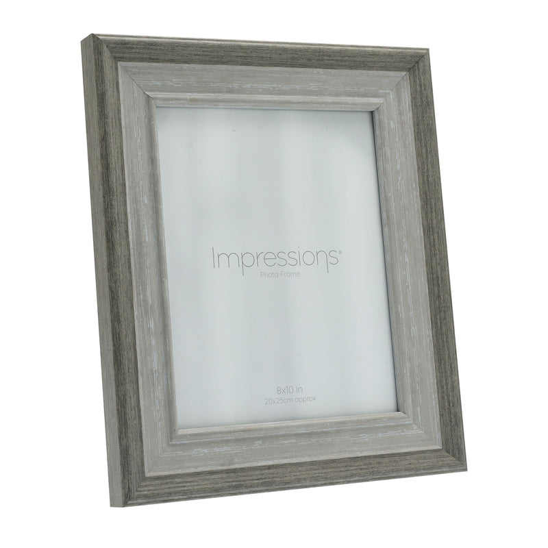 Impressions Grey Wash Wood Effect Photo Frame 8" x 10"