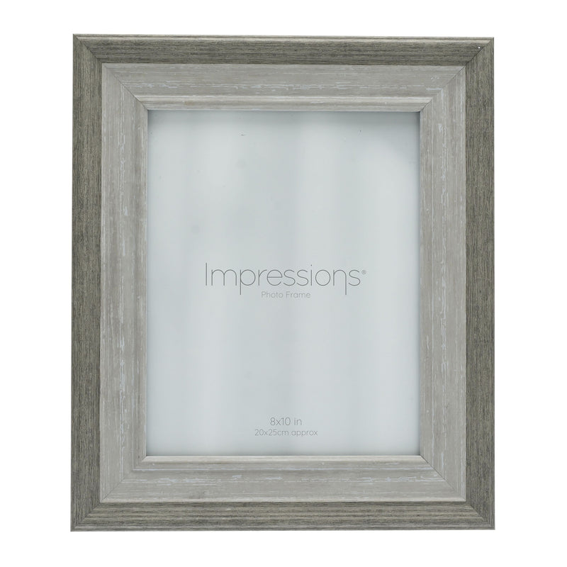 Impressions Grey Wash Wood Effect Photo Frame 8" x 10"