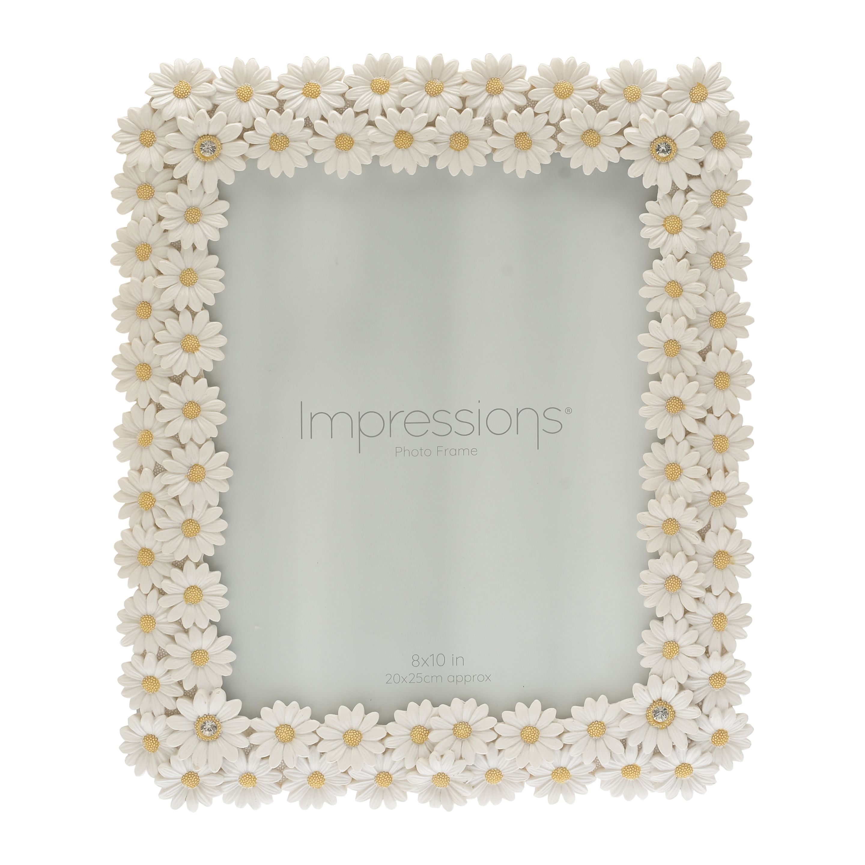 Impressions White Resin Daisy Photo Frame 8" x 10"