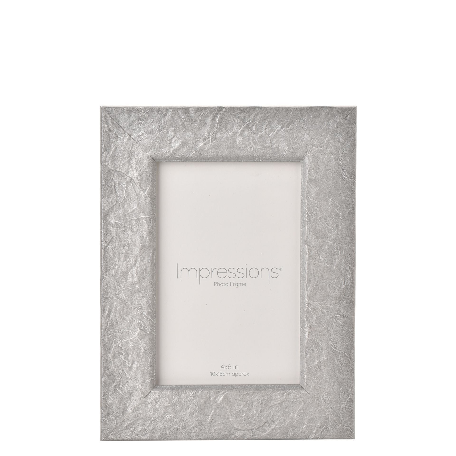 Impressions Resin Photo Frame Grey - 4" x 6"