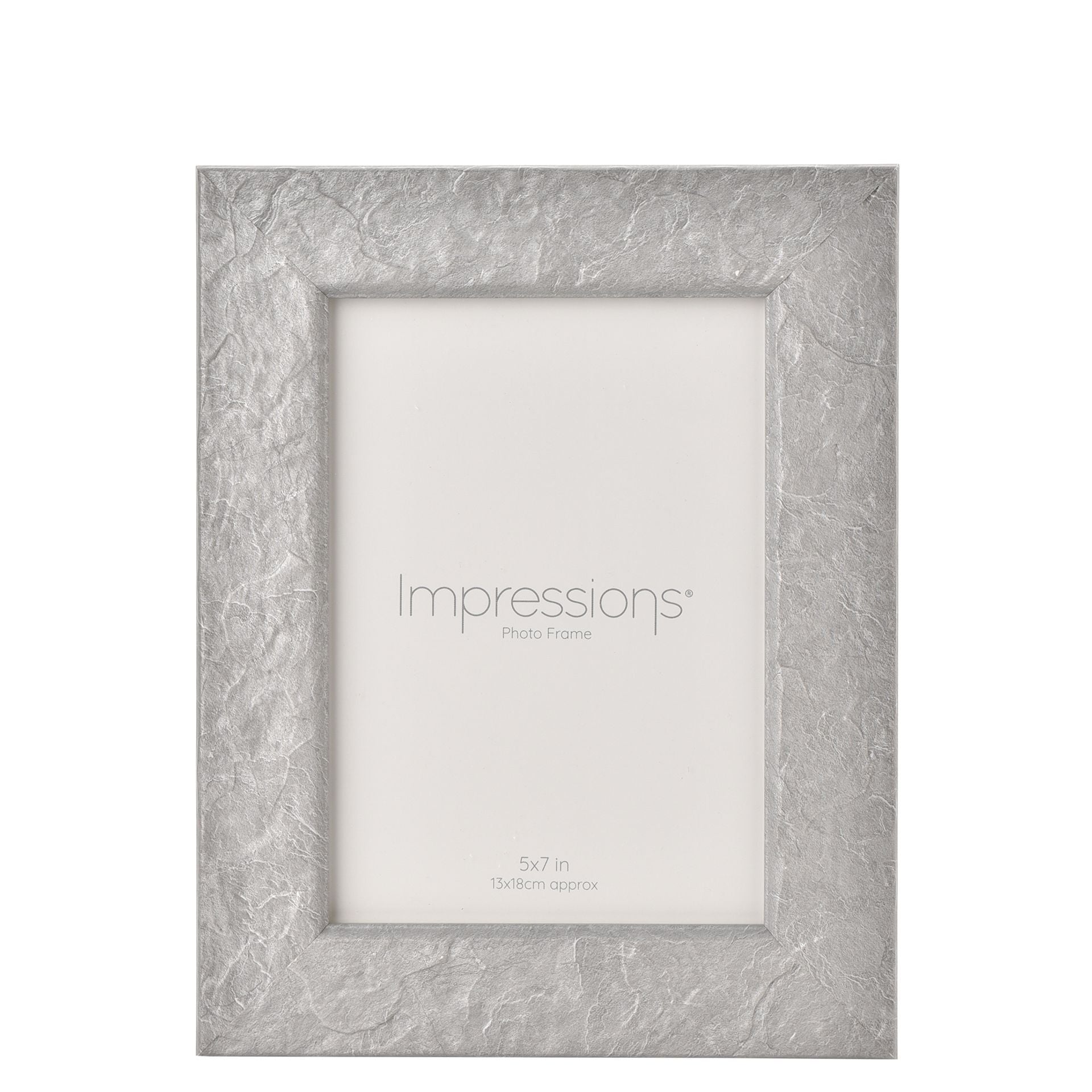 Impressions Resin Photo Frame Grey - 5" x 7"