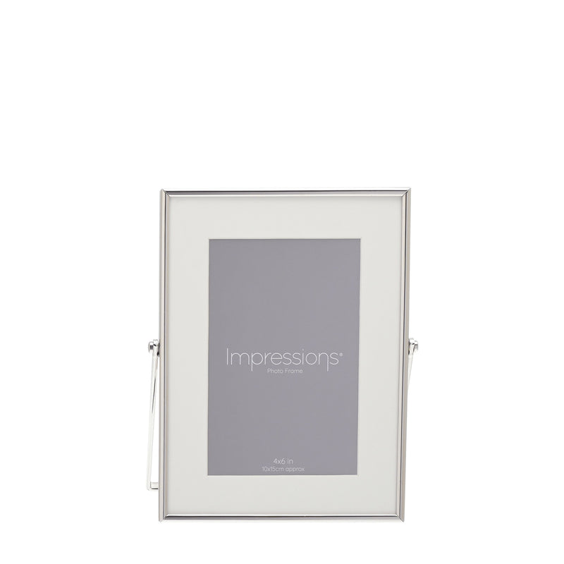 Impressions Silver Colour Photo Frame White Border 4" x 6"