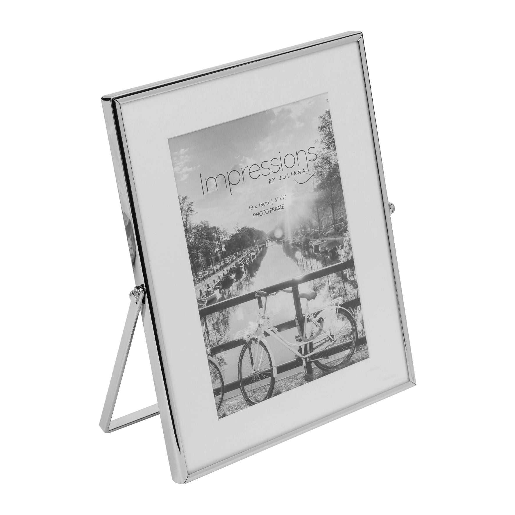 Impressions Silver Colour Photo Frame White Border 5" x 7"