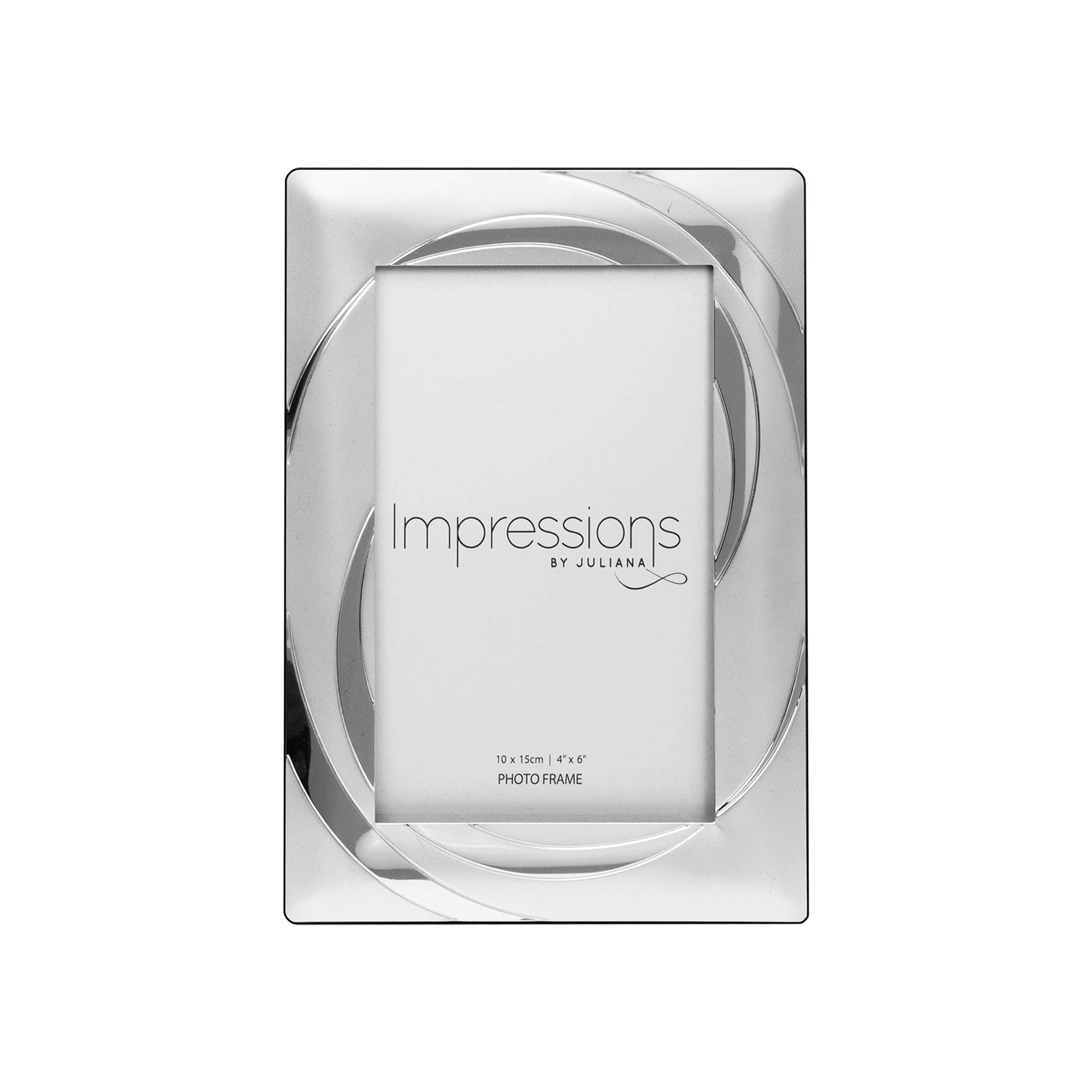 2 Tone Silverplated Photo Frame Swirl Design 4" x 6"