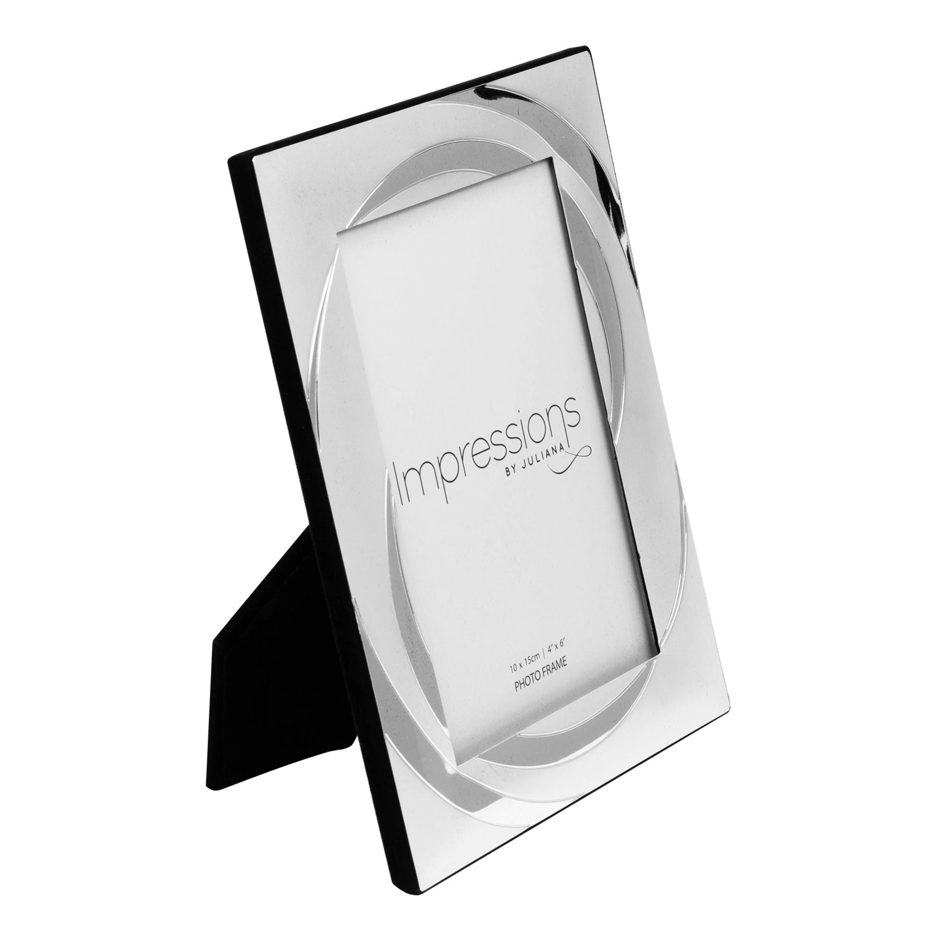 2 Tone Silverplated Photo Frame Swirl Design 4" x 6"