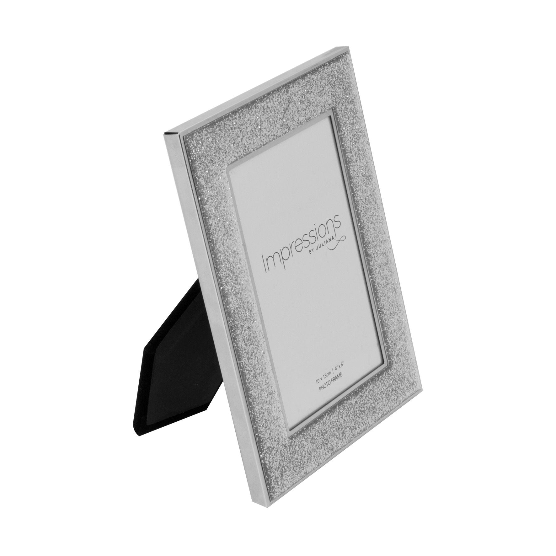 Impressions Silver Col. Photo Frame with Glitter Band 4"x6"
