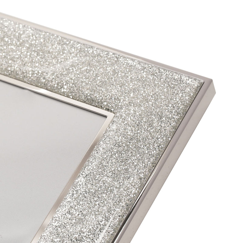 Impressions Silver Col. Photo Frame with Glitter Band 5"x7"