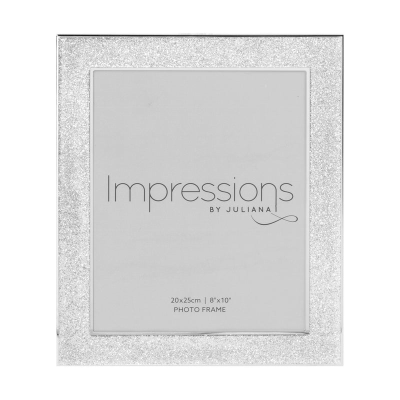 Impressions Silver Col.  Photo Frame with Glitter Band 8x10"