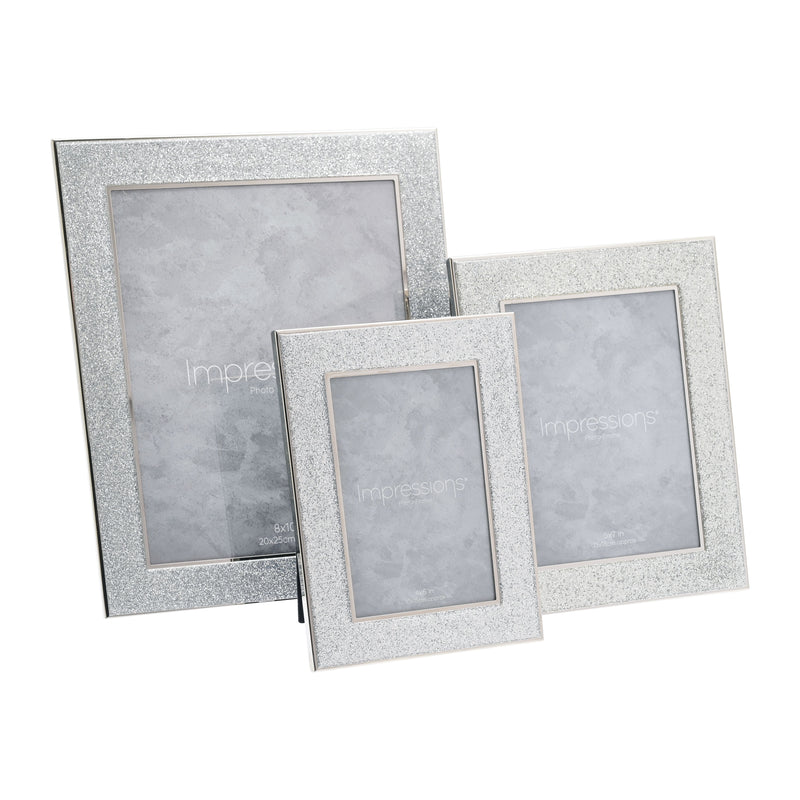 Impressions Silver Col.  Photo Frame with Glitter Band 8x10"