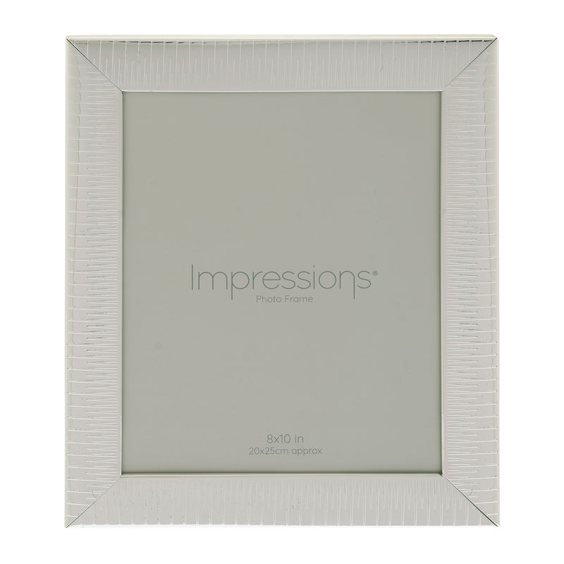 Impressions Silverplated Ridged Design Frame 8" x 10"