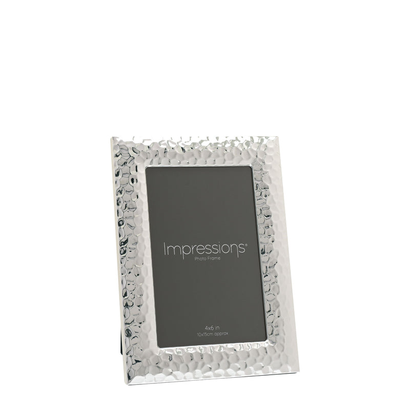 Impressions Silverplated Textured Photo Frame 4" x 6"
