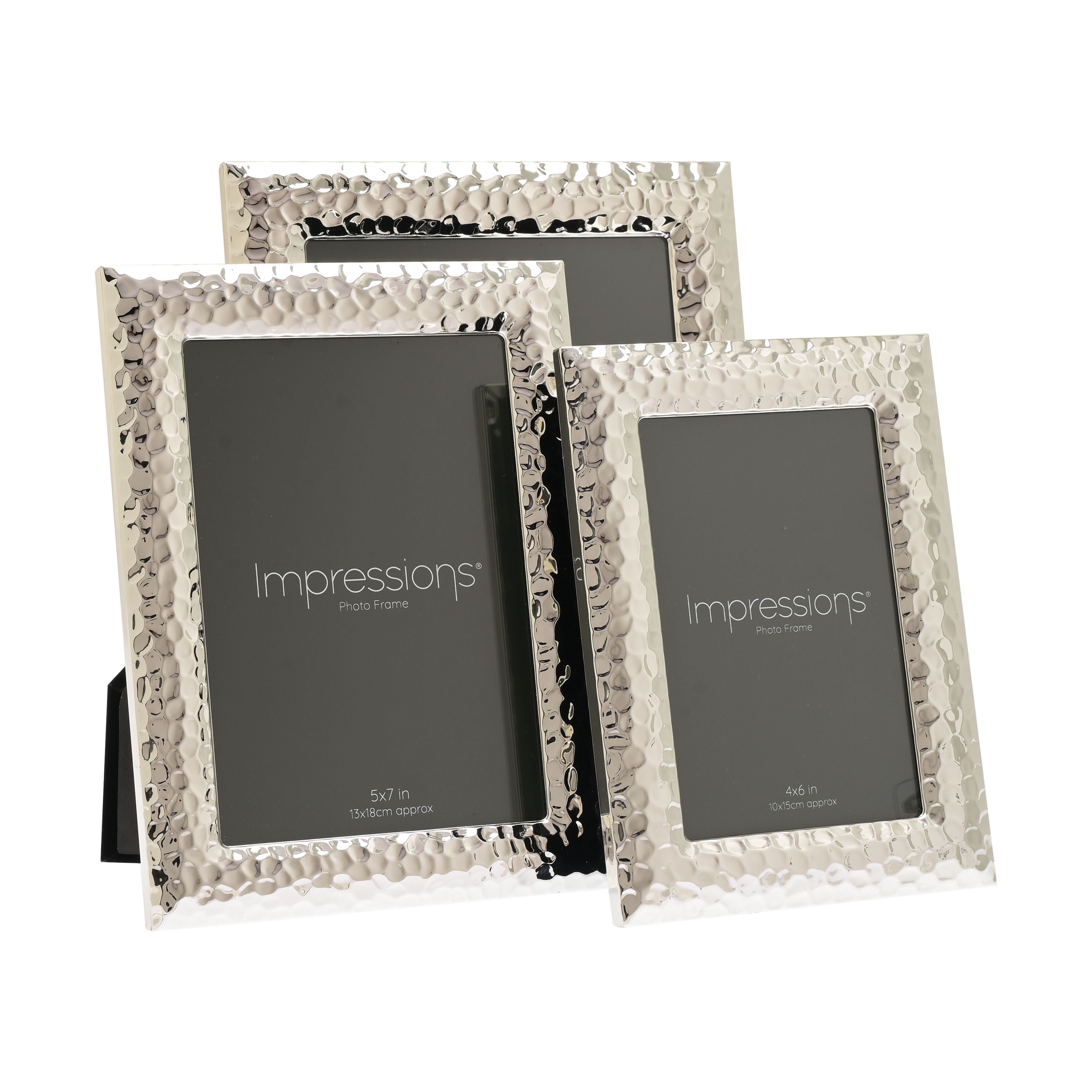 Impressions Silverplated Textured Photo Frame 5" x 7"