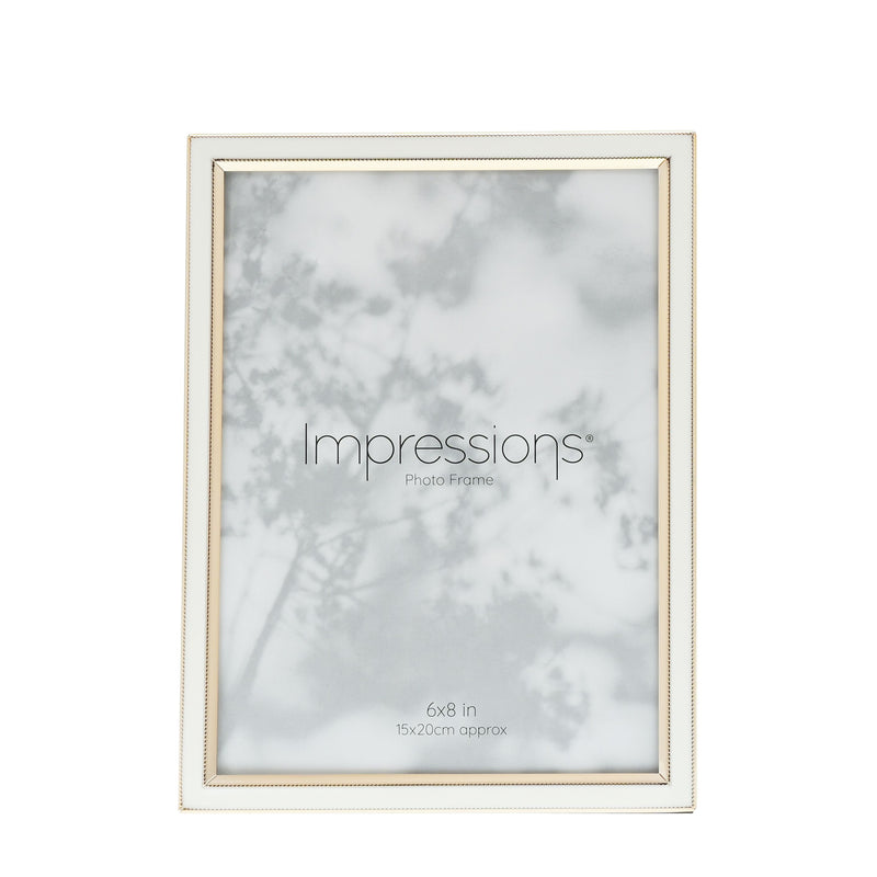 Impressions Gold & White Epoxy Photo Frame 6" x 8"