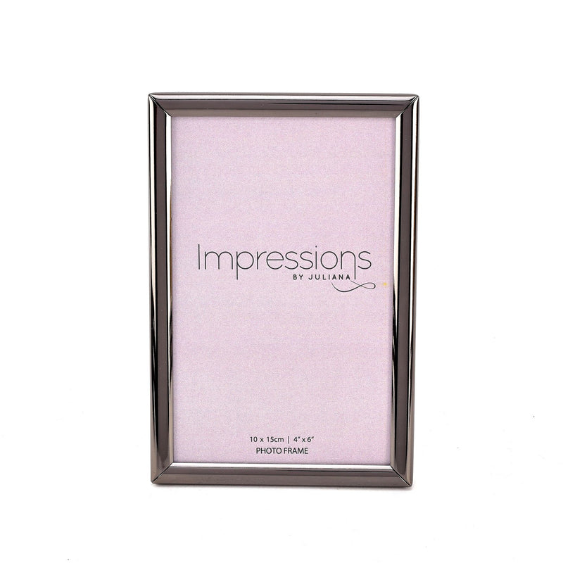Impressions Thin Profile Pewter Finish Frame 4" x 6"