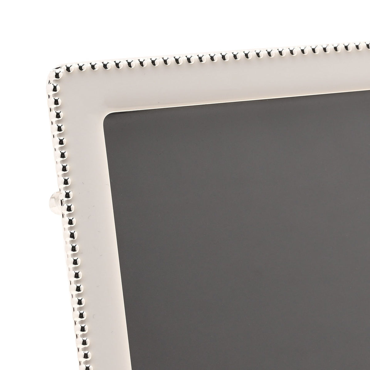 Elegance Silverplated White Epoxy Beaded Photo Frame 4" x 6"