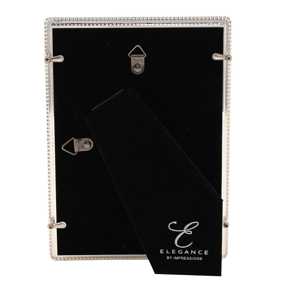 Elegance Silverplated White Epoxy Beaded Photo Frame 4" x 6"