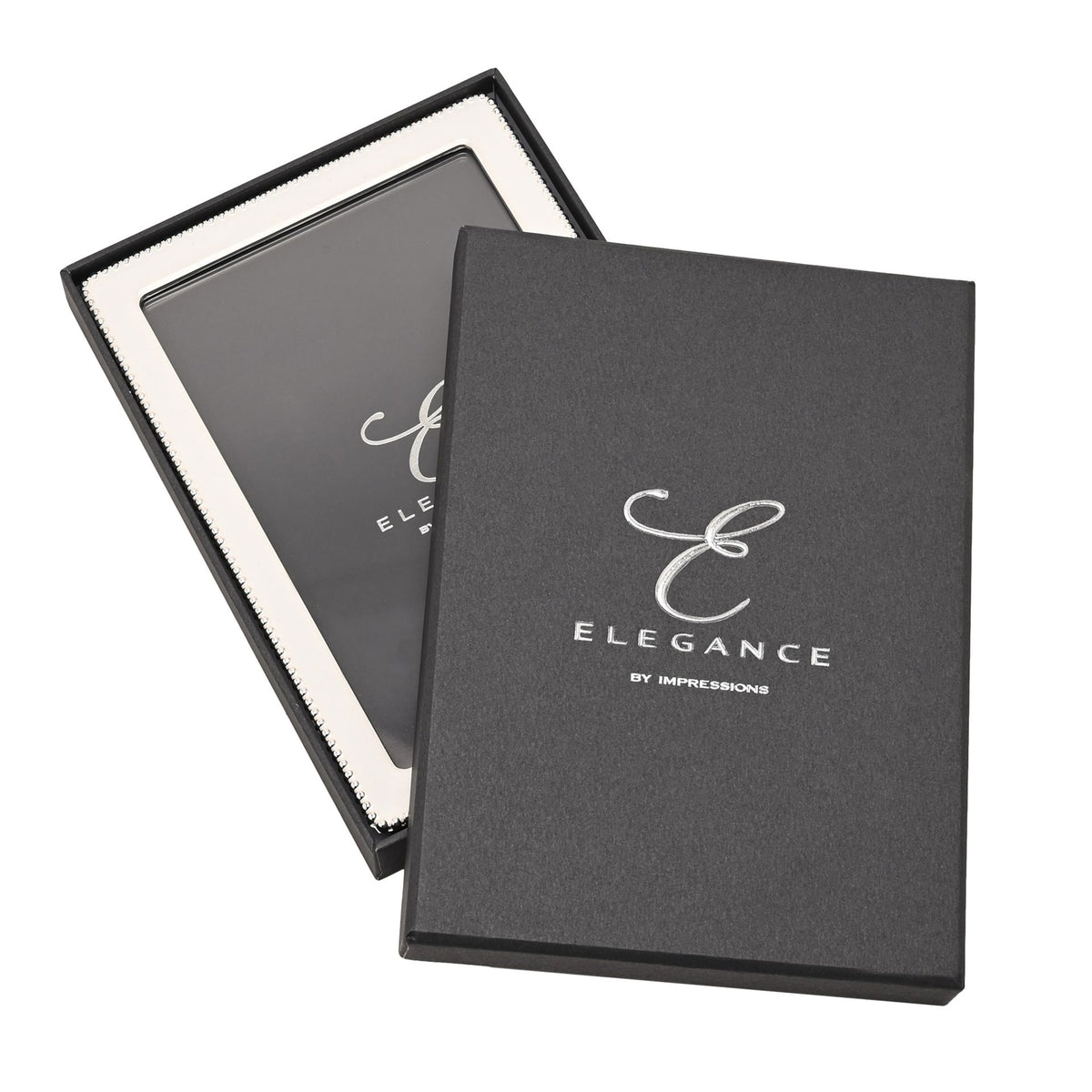 Elegance Silverplated White Epoxy Beaded Photo Frame 4" x 6"