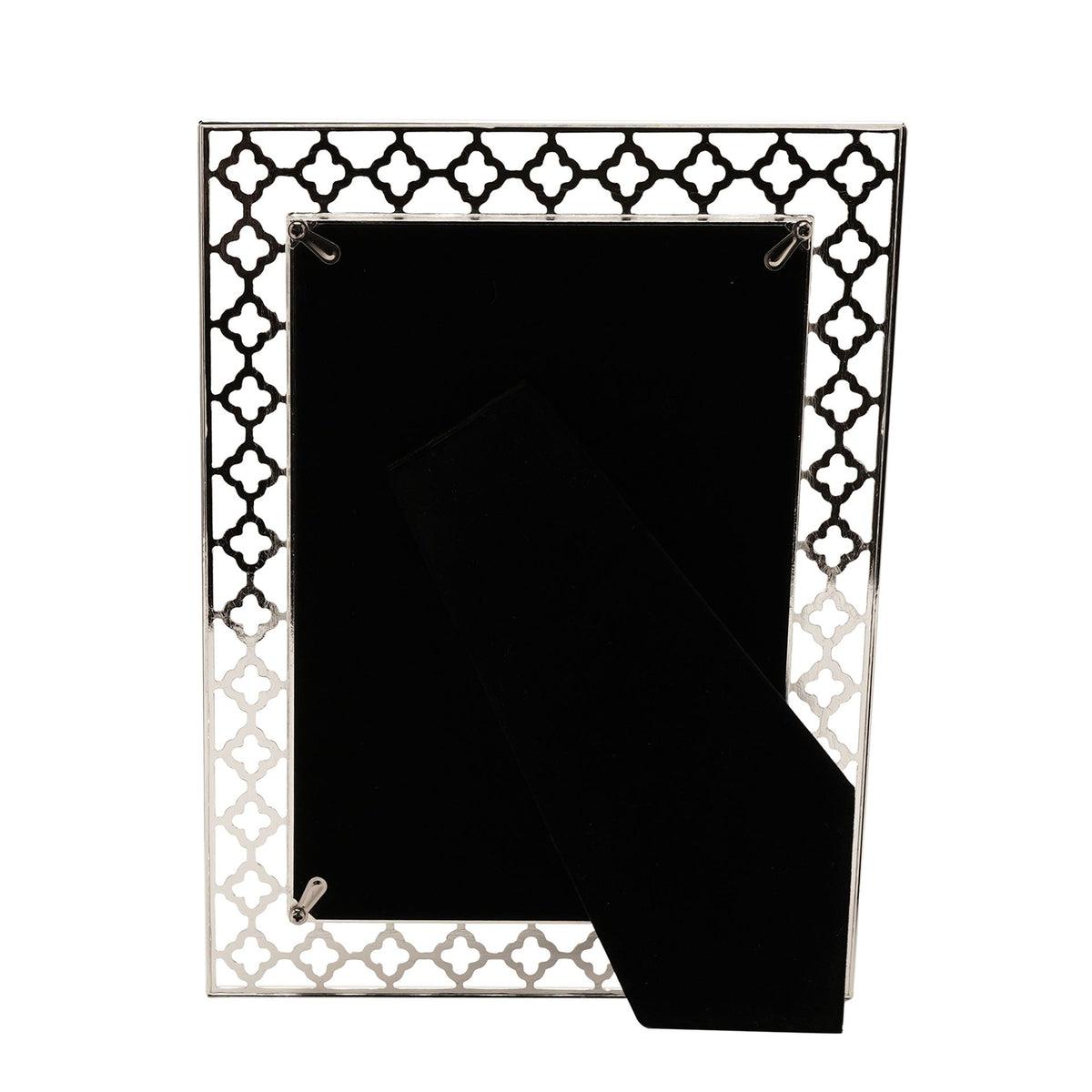 Impressions Lattice Cut Metal Plated Silver Photo Frame 4" x 6"
