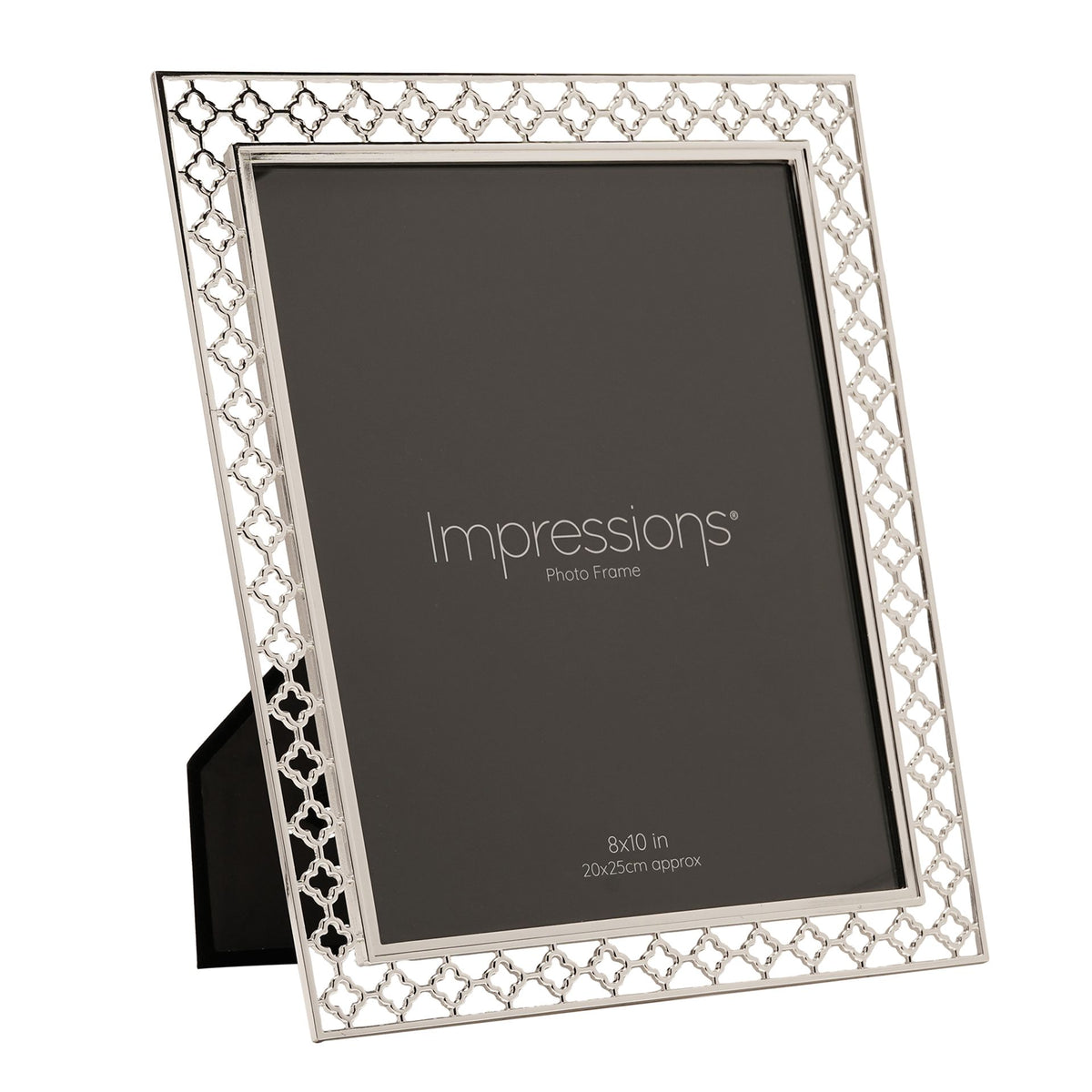 Impressions Lattice Cut Metal Plated Silver Photo Frame 8" x 10"