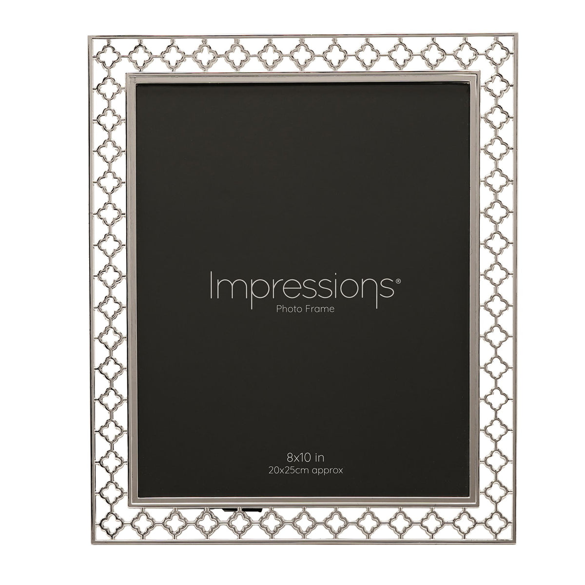 Impressions Lattice Cut Metal Plated Silver Photo Frame 8" x 10"