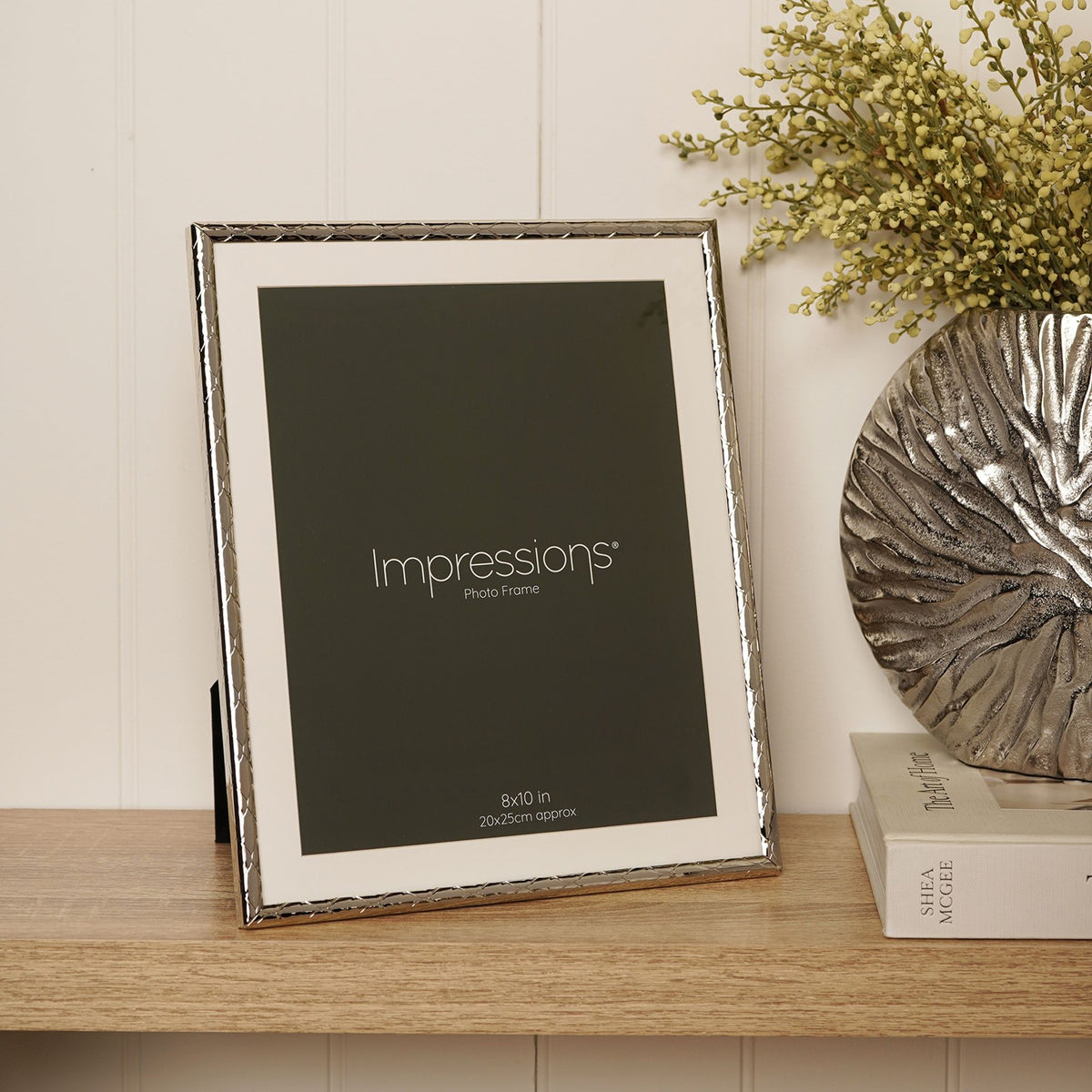Impressions Criss Cross Silver Photo Frame 8" x 10"