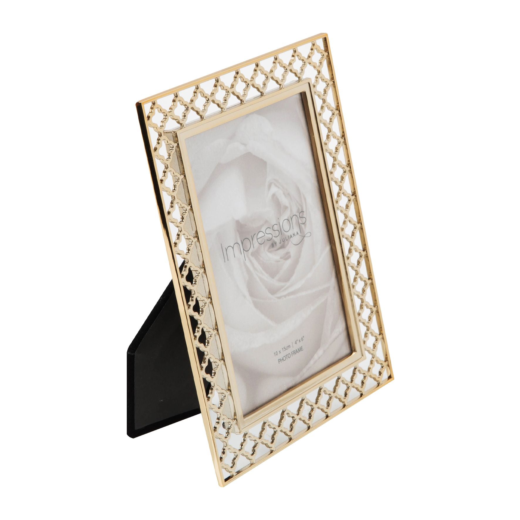 Lattice Cut Metal Photo Frame  - 4" x 6"