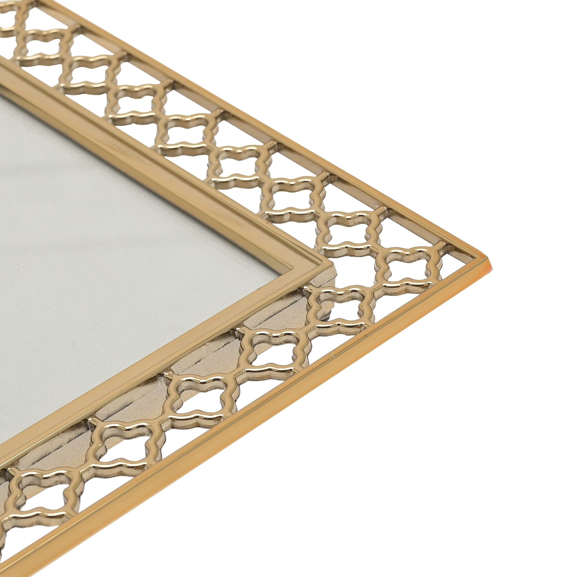 Lattice Cut Metal Photo Frame  - 4" x 6"