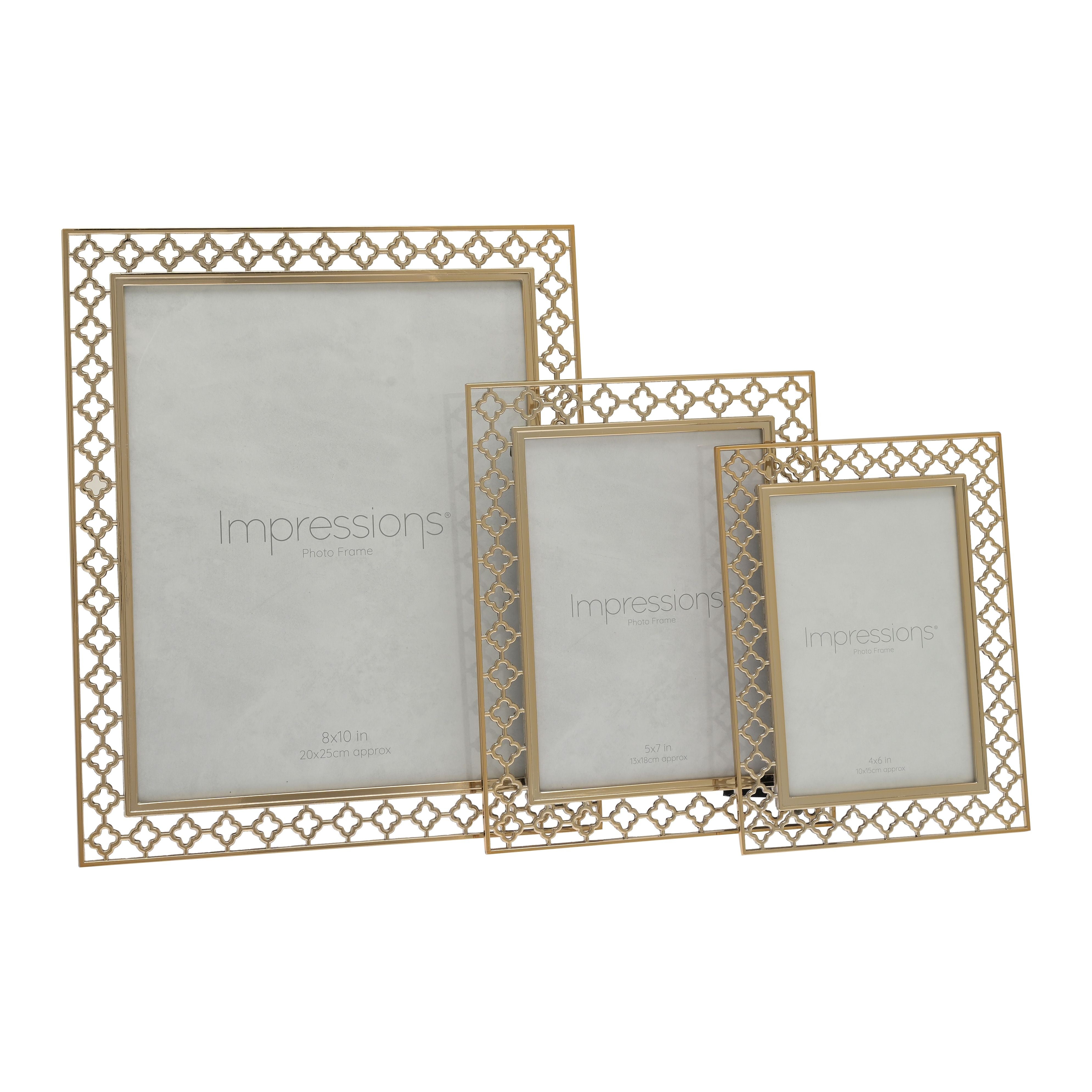 Lattice Cut Metal Photo Frame  - 4" x 6"