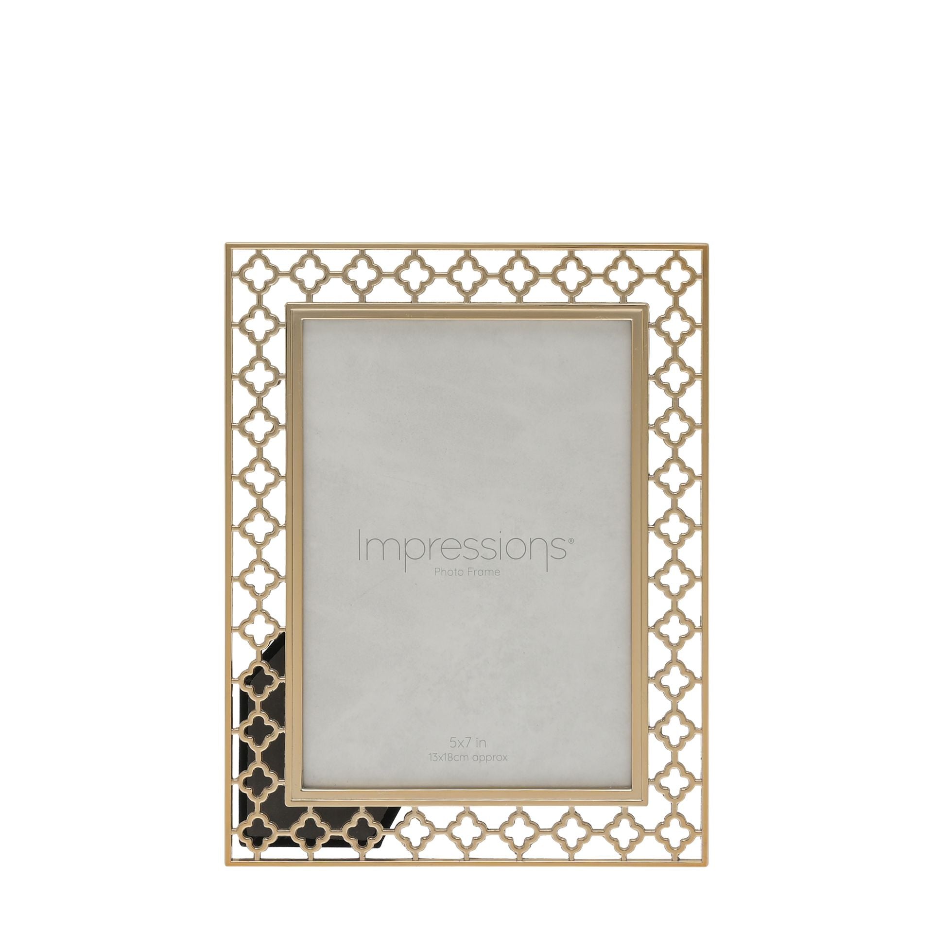 Lattice Cut Metal Photo Frame  - 5" x 7"