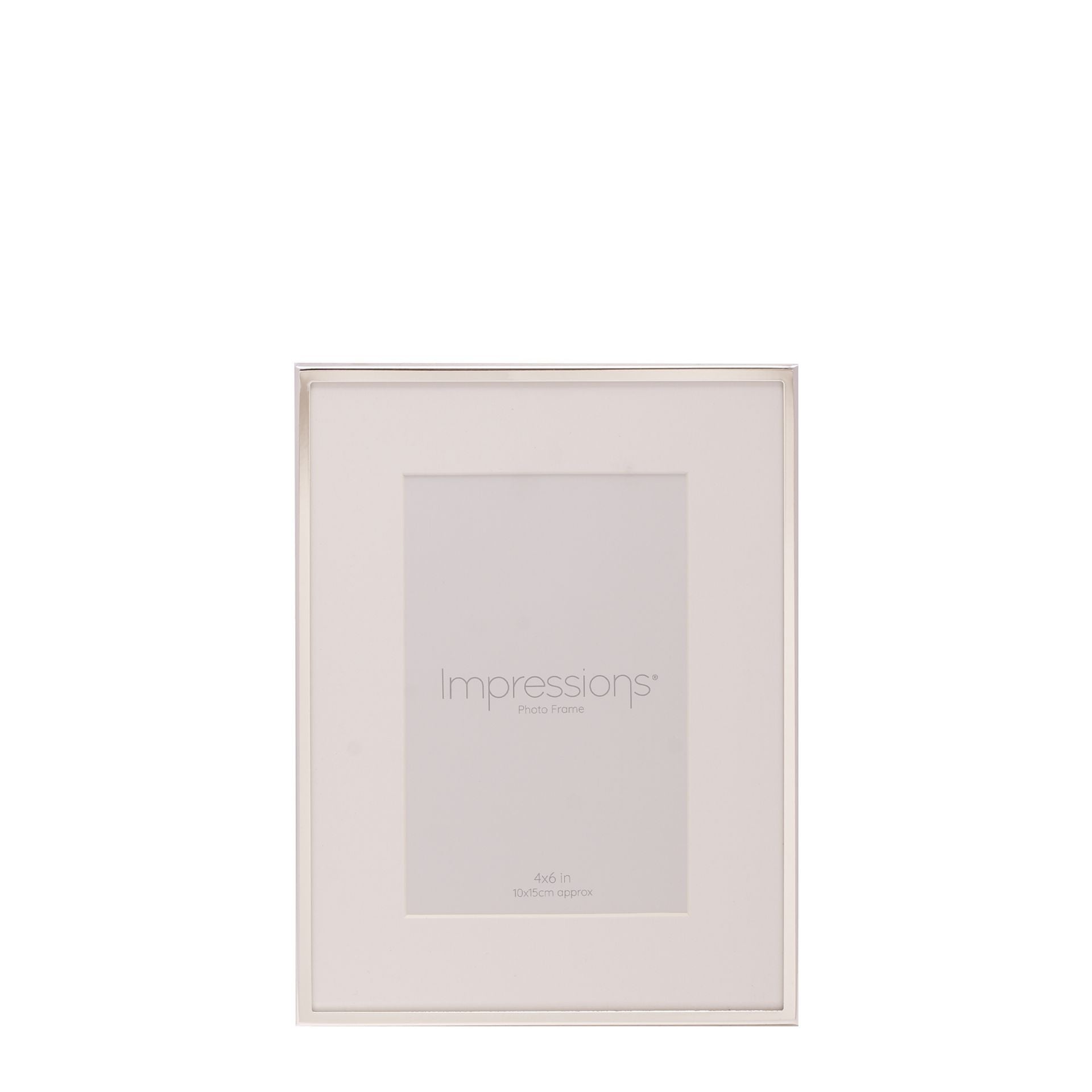 Impressions Silverplated Photo Frame White Border 4" x 6"