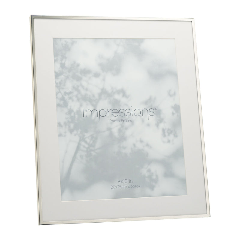 Impressions Silverplated Photo Frame White Border 8" x 10"