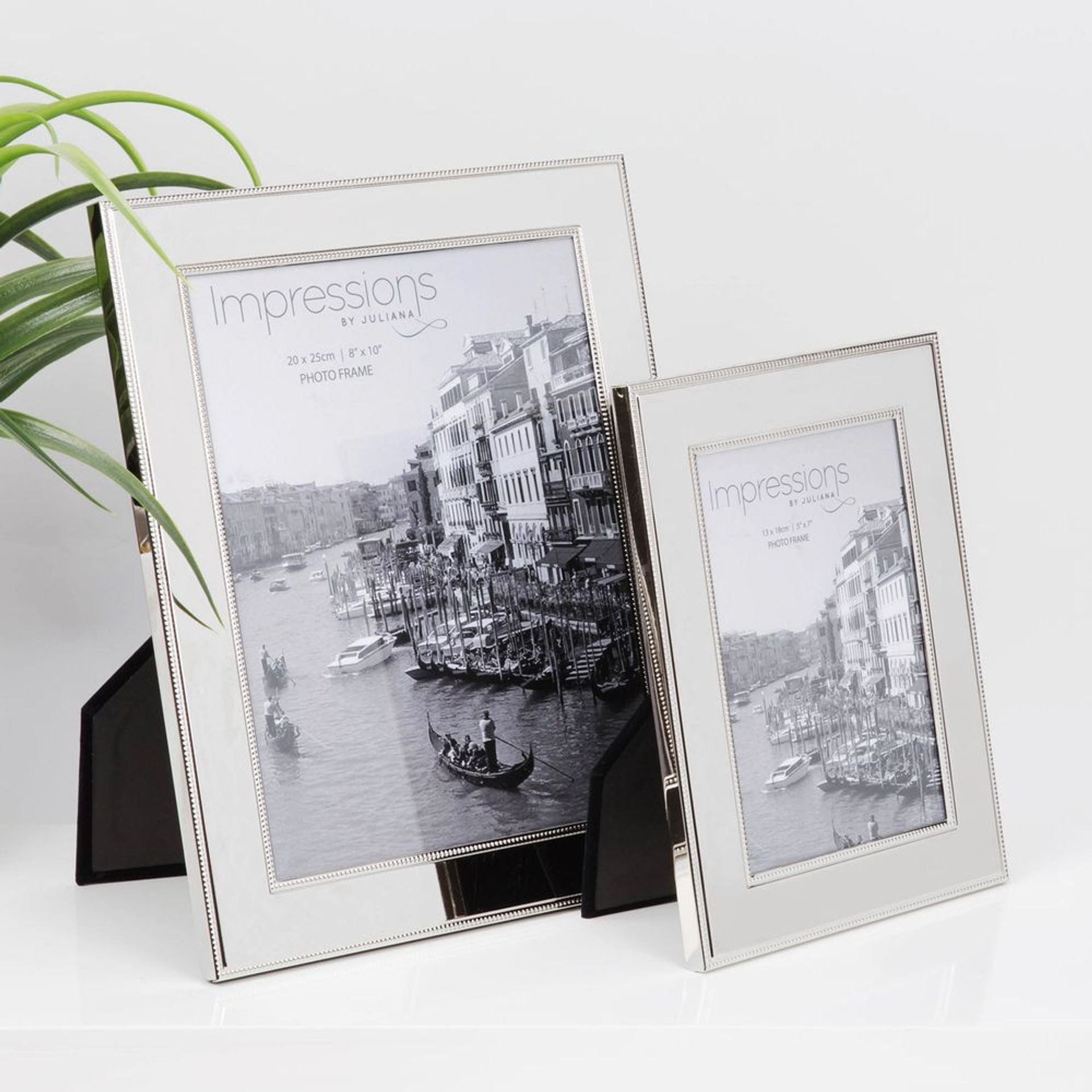 Impressions Silverplated Photo Frame White Border 8" x 10"