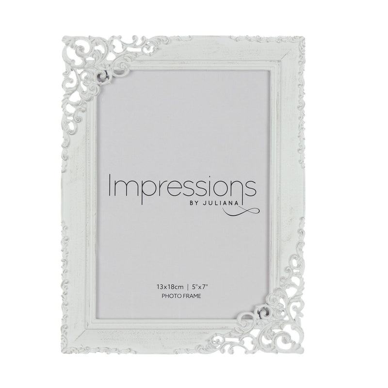 Impressions Cream Metal Photo Frame 5" x 7"