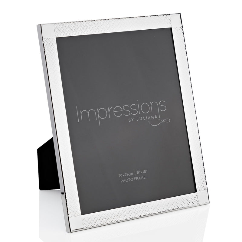 Impressions Woven Pattern Silverplated Frame 8" x 10"