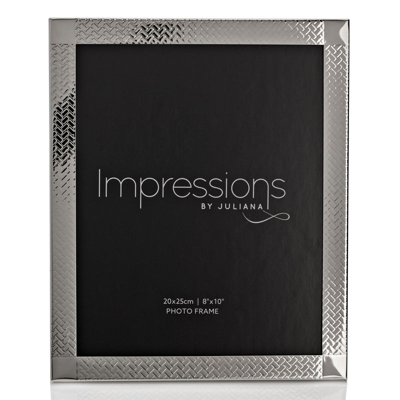 Impressions Woven Pattern Silverplated Frame 8" x 10"