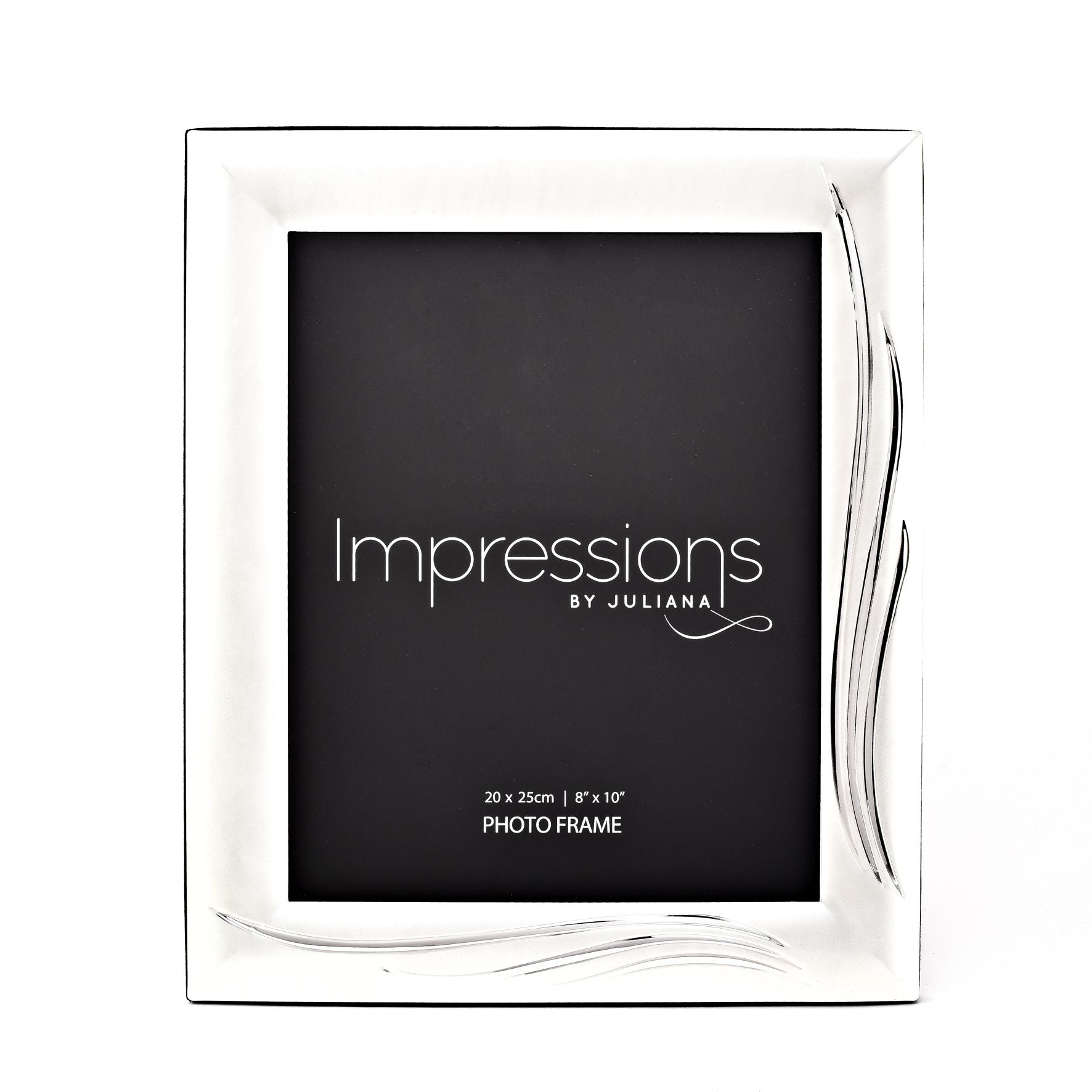 Satin S/P Photoframe - Grass Blade Design side/bottom 8"x10"