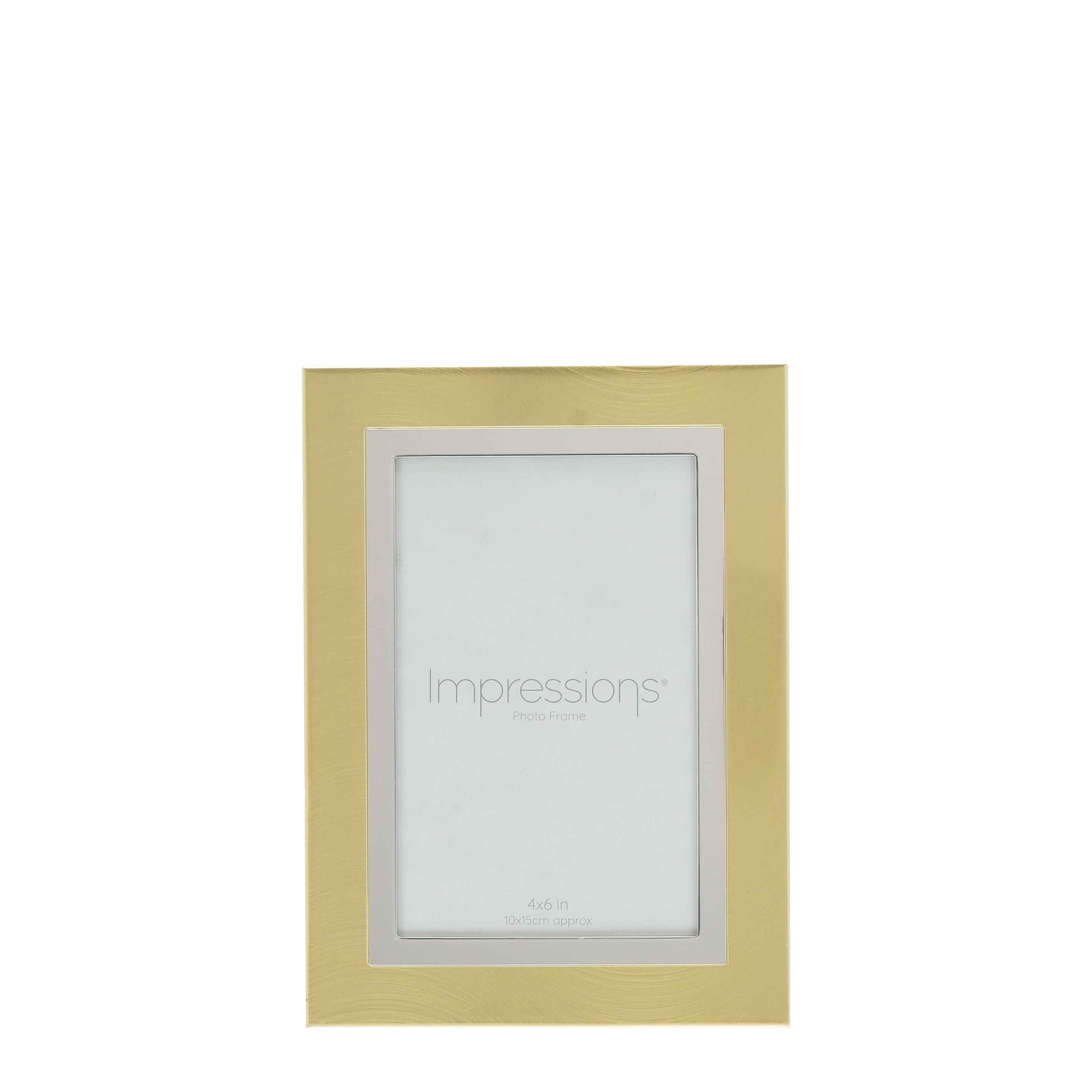 2 toned brushed Gold/Silver allum.P/Frame 4" x 6" *(48/72)*