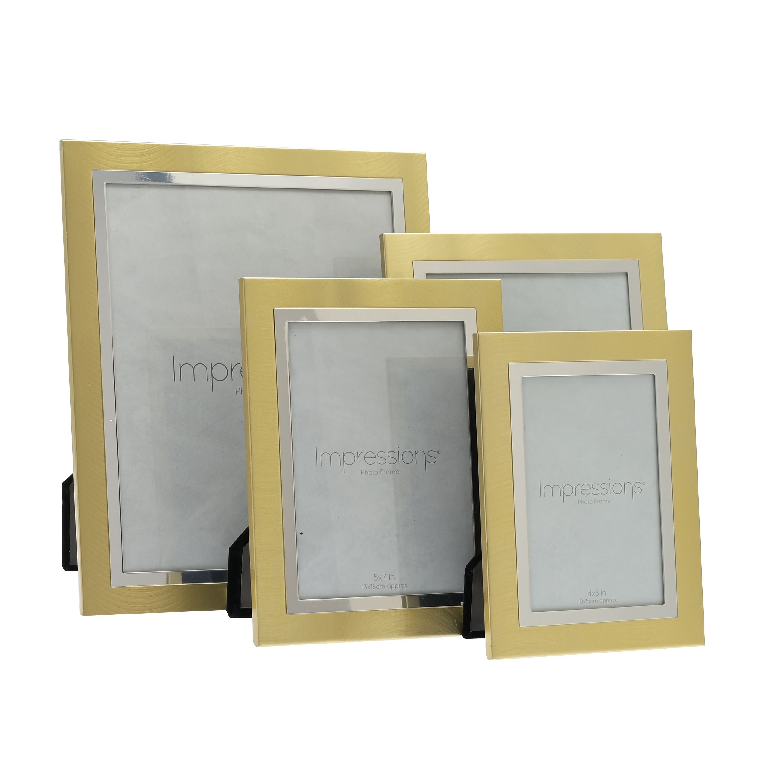 2 toned brushed Gold/Silver allum.P/Frame 4" x 6" *(48/72)*