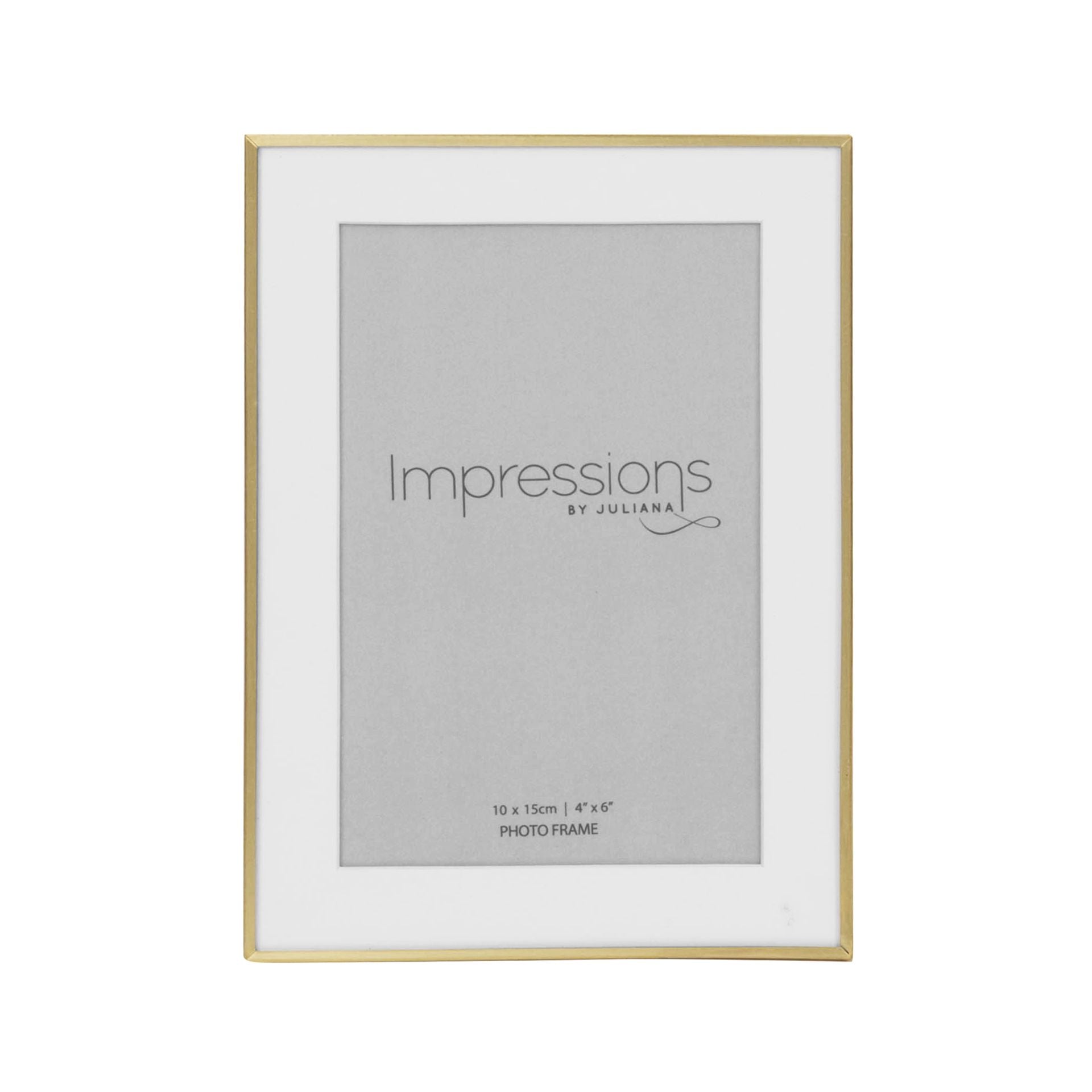 Brushed Brass Finish  Photo Frame 4" x 6"
