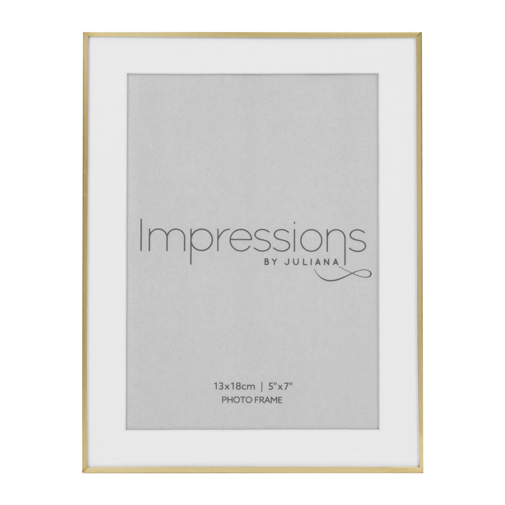 Brushed Brass Finish Photo Frame 5" x 7"
