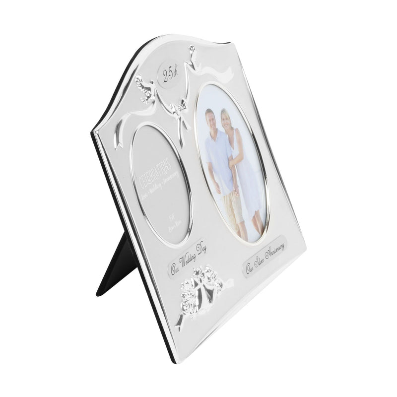 Photo Frame 2Tone S/Plated Double Anniversary - 25th