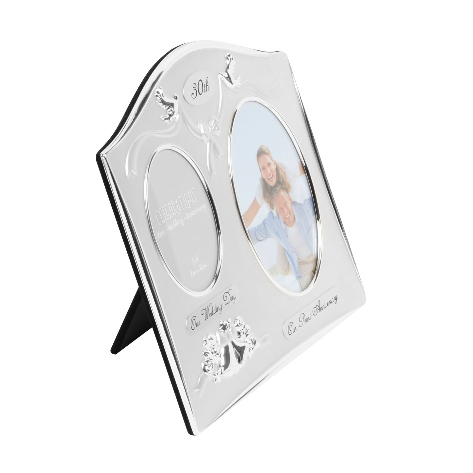 Photo Frame 2Tone S/Plated Double Anniversary - 30th