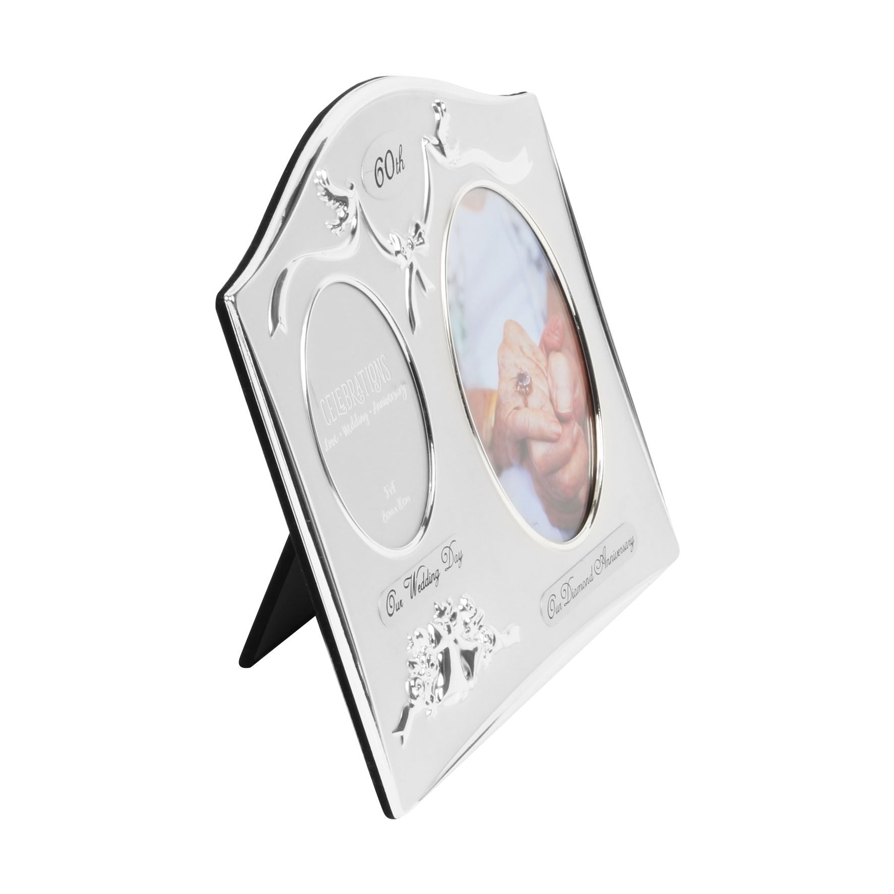 Photo Frame 2Tone S/Plated Double Anniversary - 60th