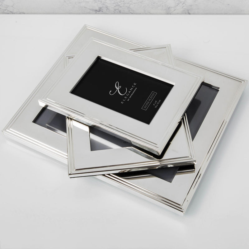 Elegance Silverplated Rib Edge Frame 4" x 6" Gift Boxed