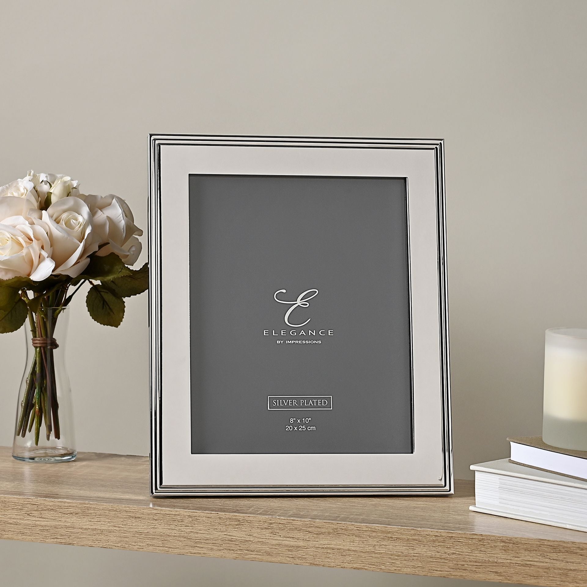 Elegance Silverplated Rib Edge Frame 8" x 10" Gift Boxed