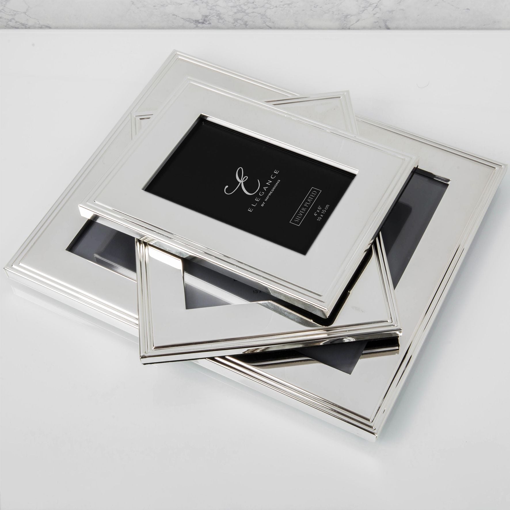Elegance Silverplated Rib Edge Frame 8" x 10" Gift Boxed